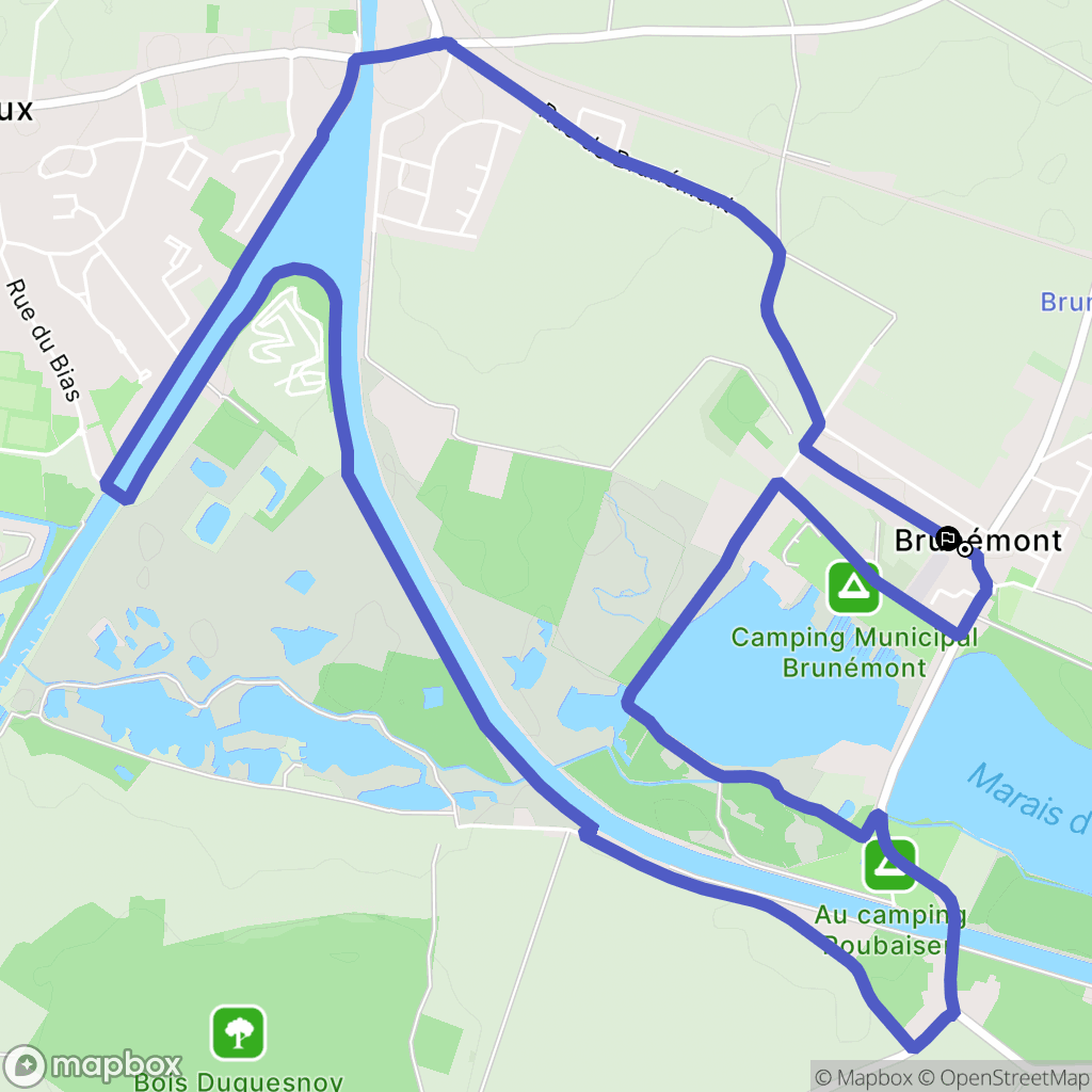 Brunemont : carte du parcours de randonnée - France