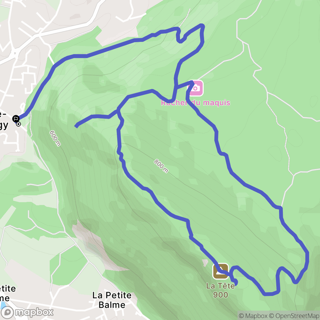 La Balme-de-Sillingy : carte du parcours de randonnée - France