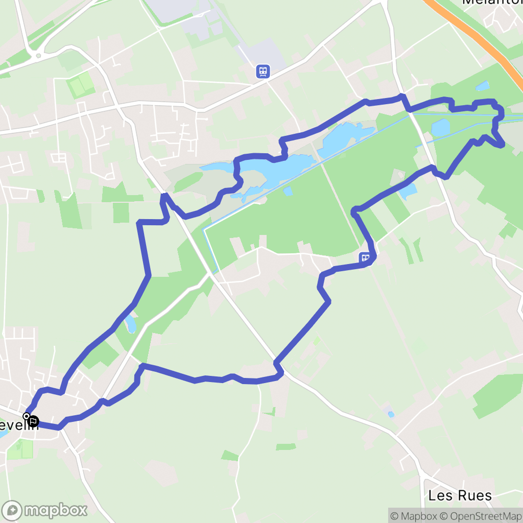 Ennevelin : carte du parcours de randonnée - France