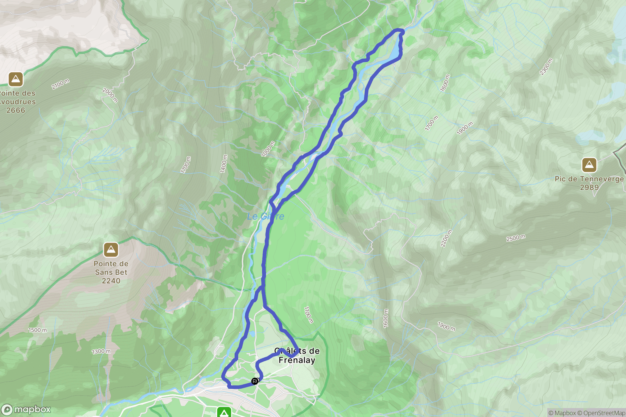 Sixt-Fer-à-Cheval : carte du parcours de randonnée - France
