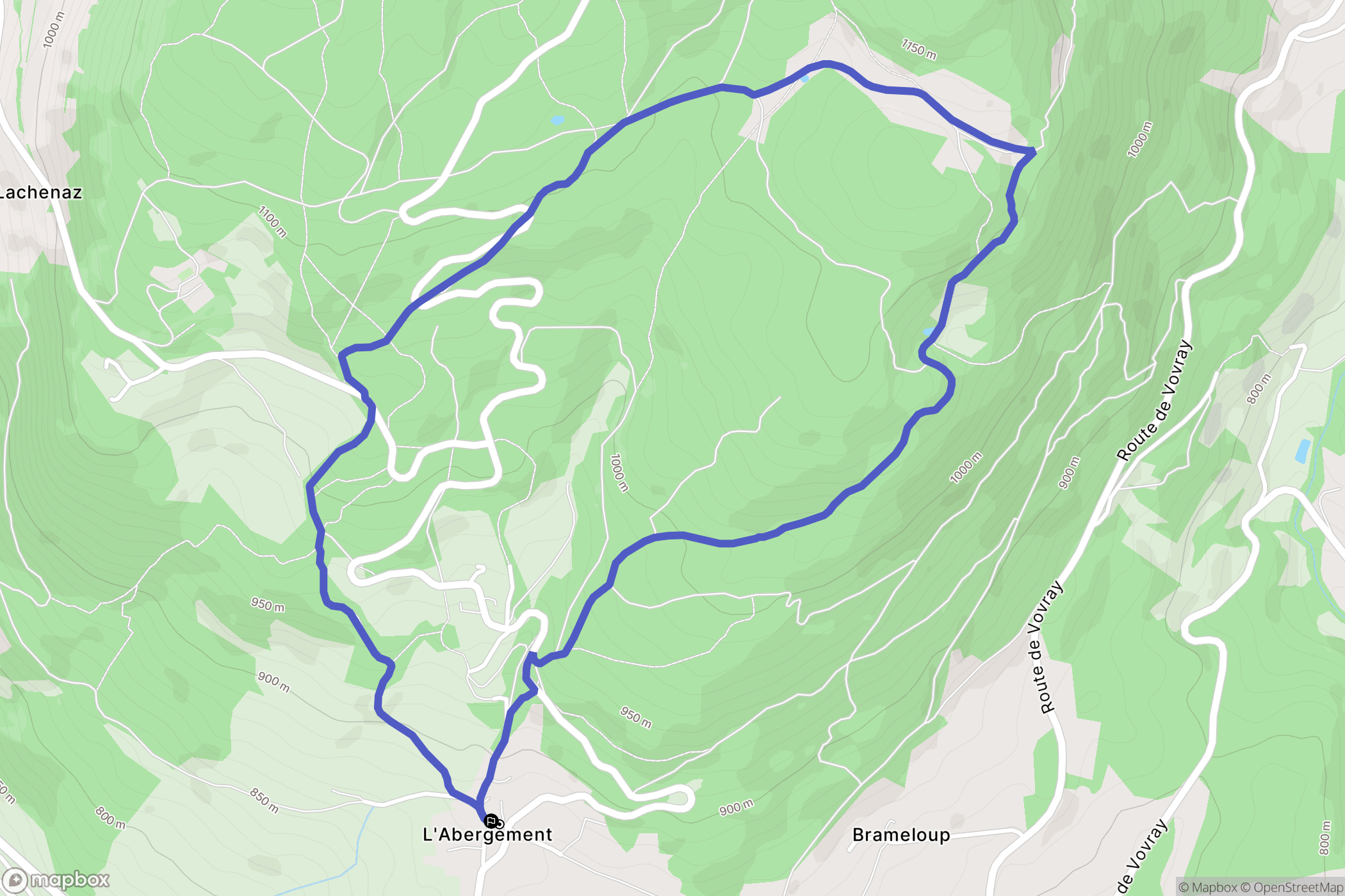 Cruseilles : carte du parcours de randonnée - France
