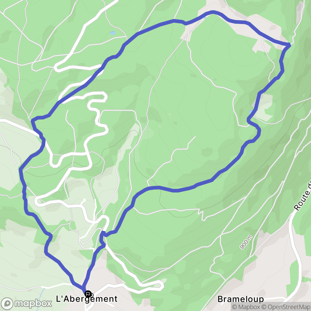 Cruseilles : carte du parcours de randonnée - France
