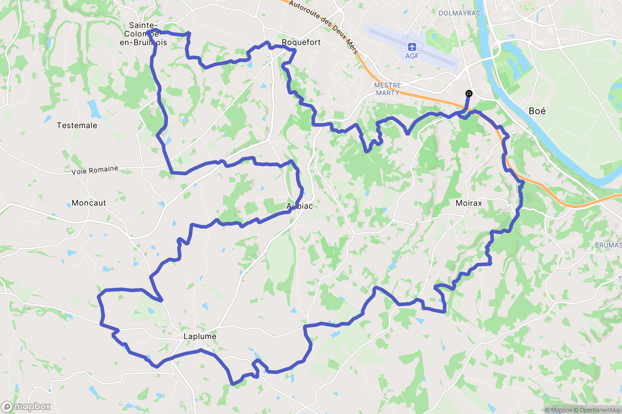 Le Passage : carte du parcours de randonnée - France