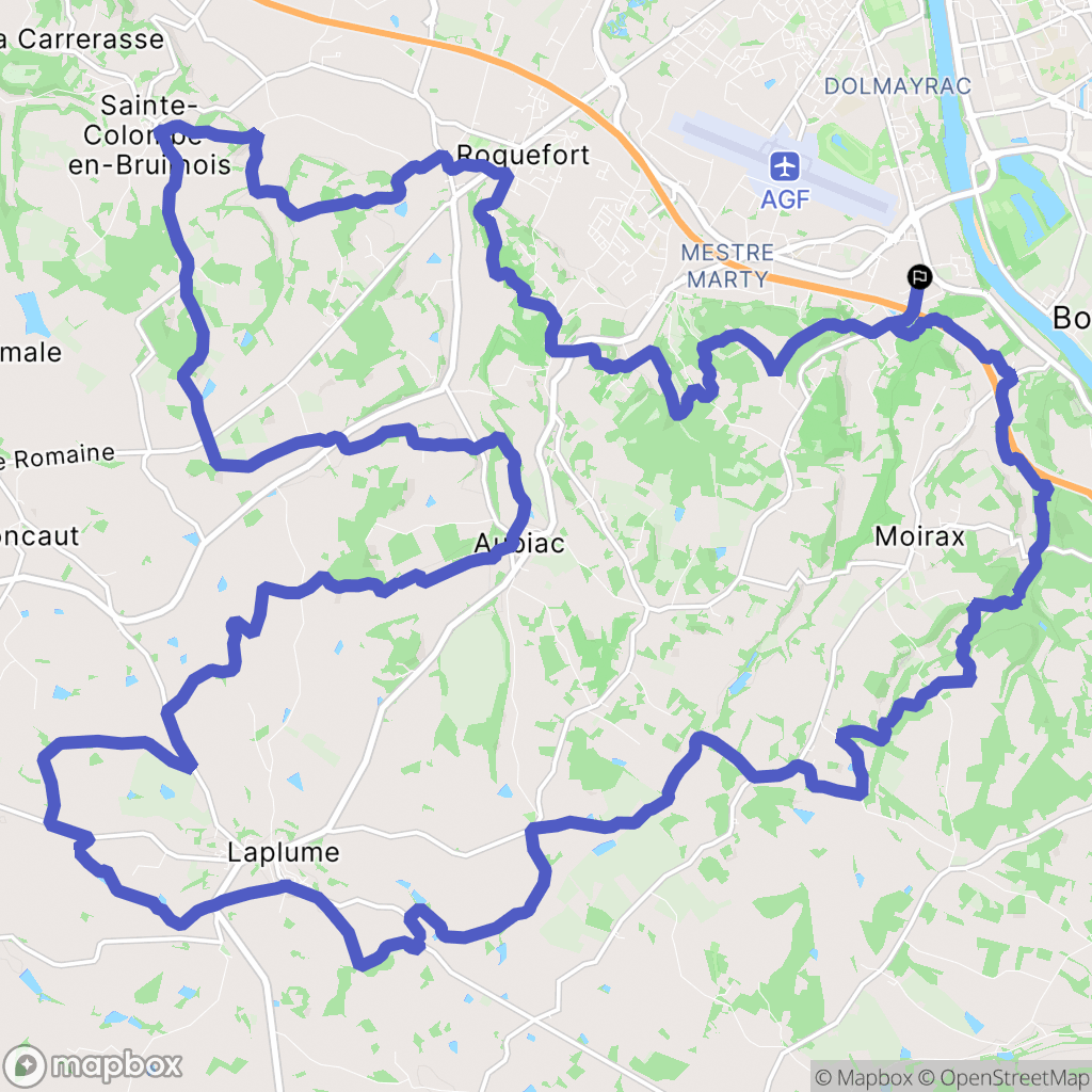 Le Passage : carte du parcours de randonnée - France