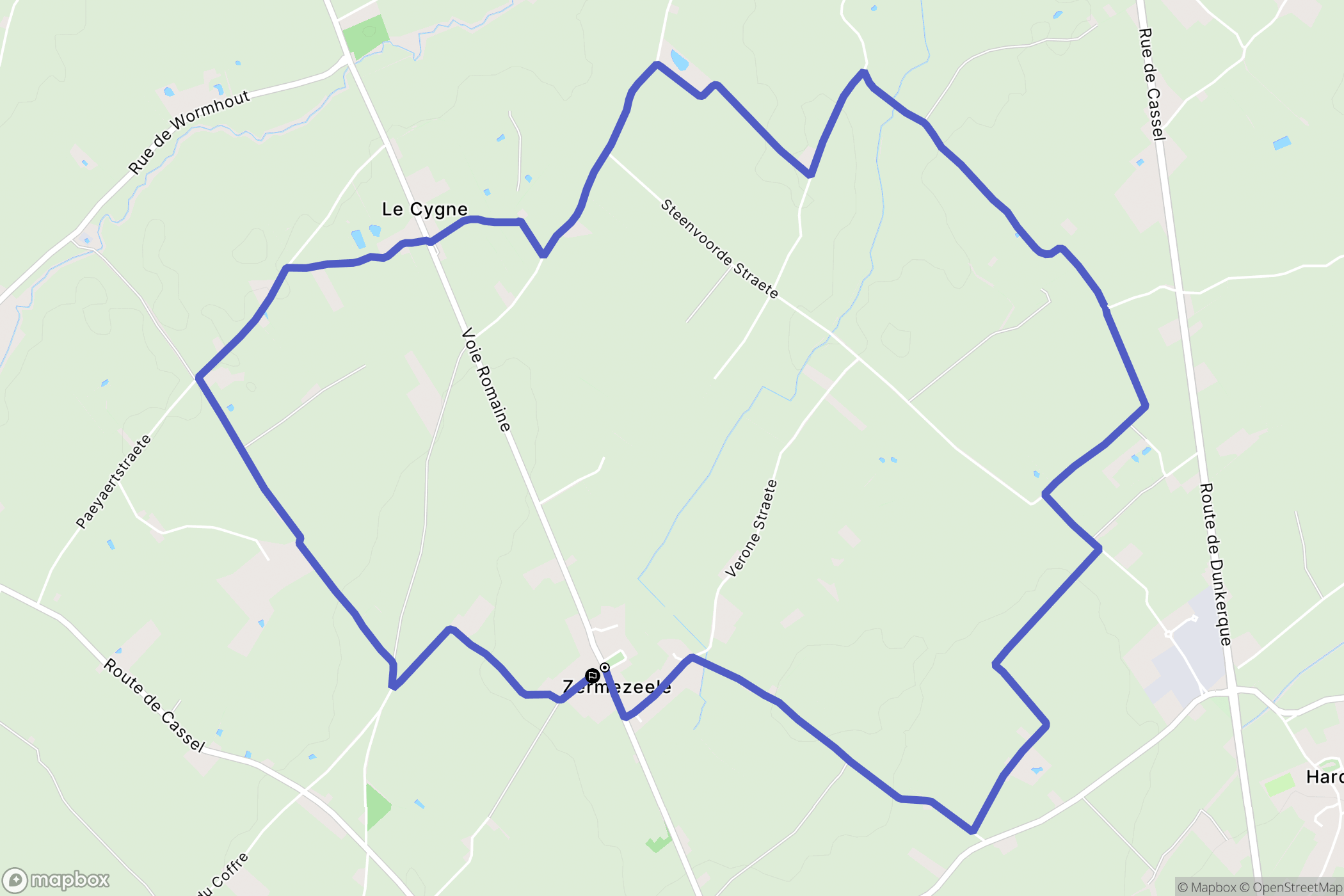 Hardifort : carte du parcours de randonnée - France