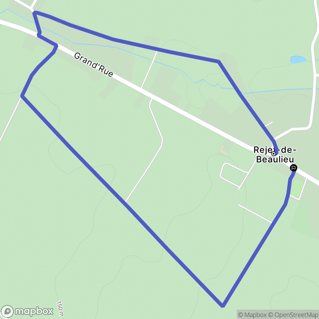 Rejet-de-Beaulieu : carte du parcours de randonnée - France