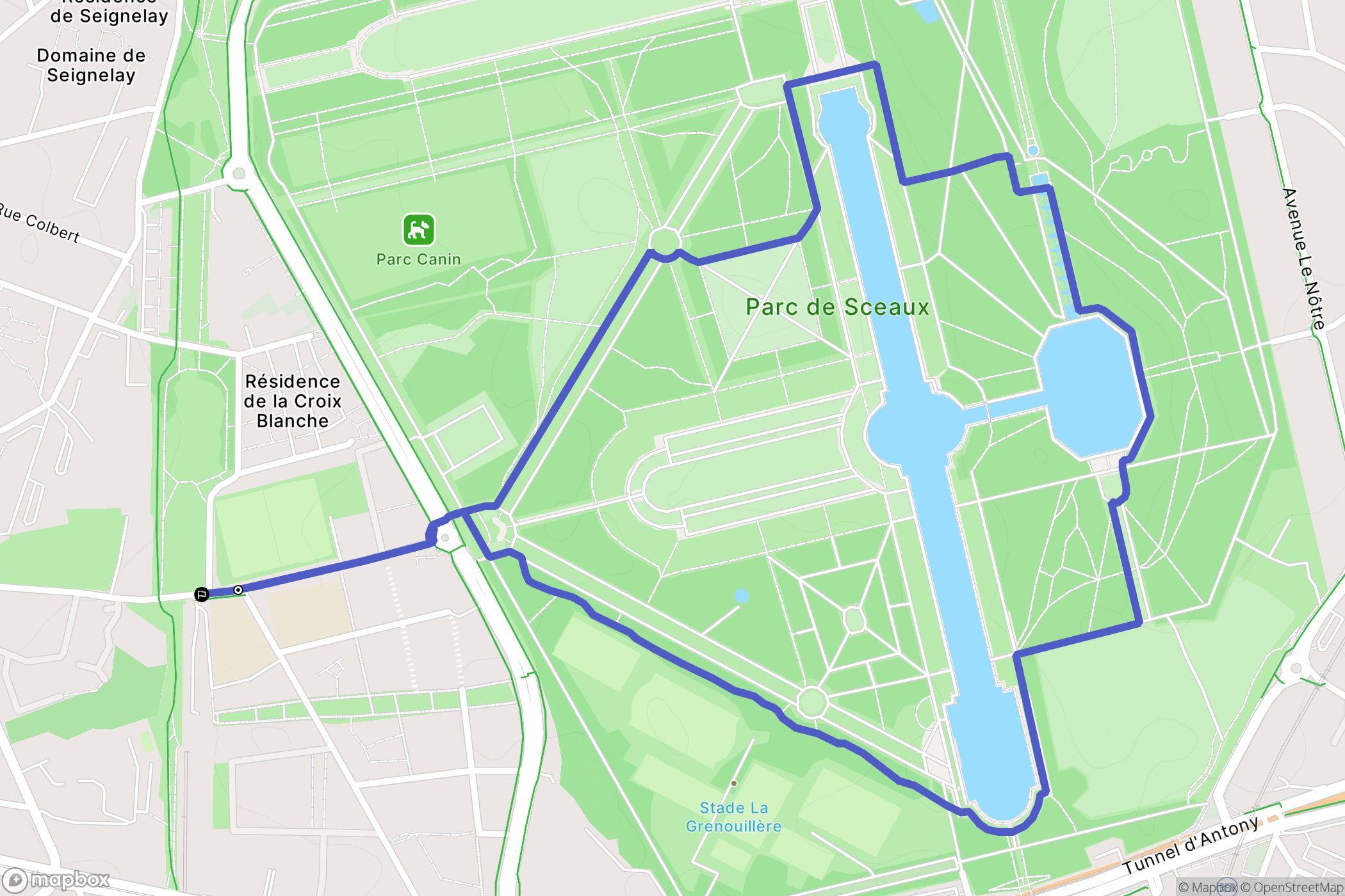 Châtenay-Malabry : carte du parcours de randonnée - France
