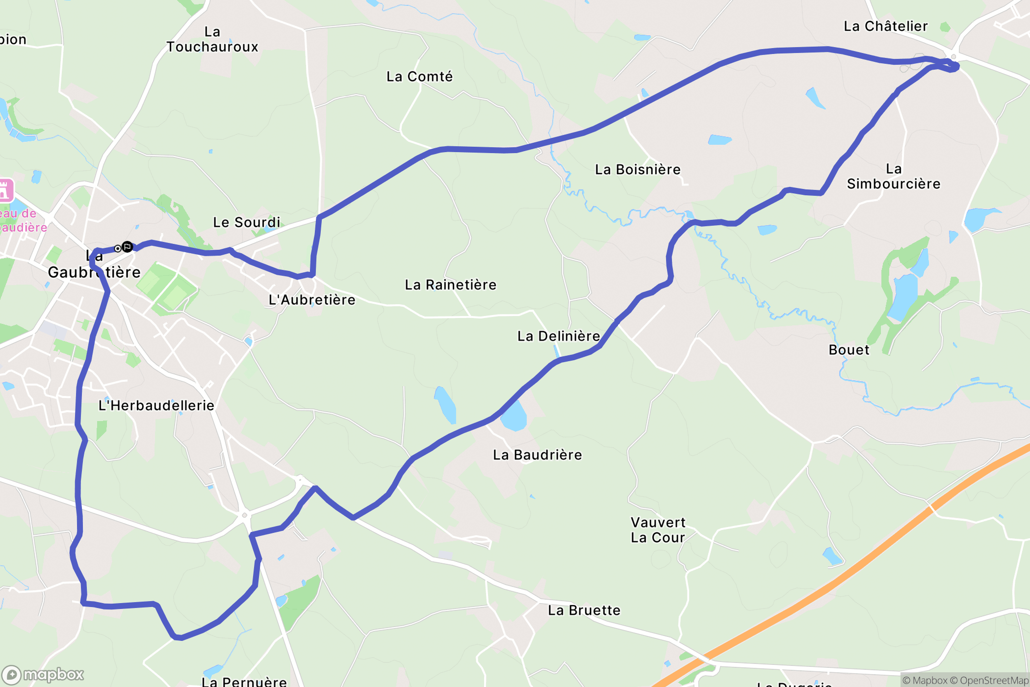 La Gaubretière : carte du parcours de randonnée - France