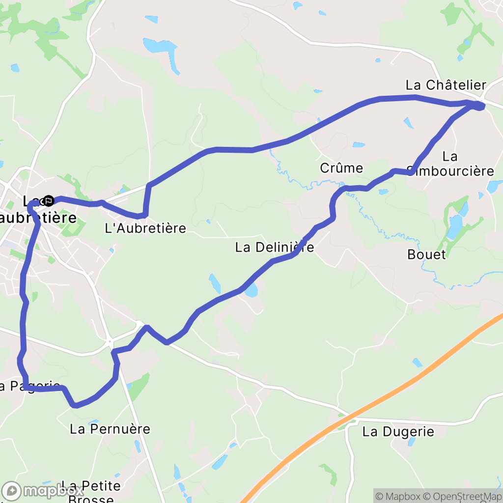 La Gaubretière : carte du parcours de randonnée - France