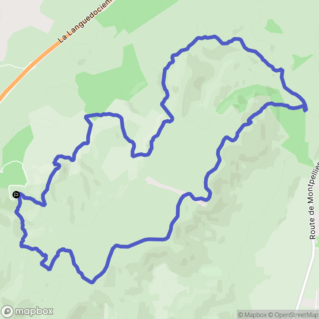 Gigean : carte du parcours de randonnée - France