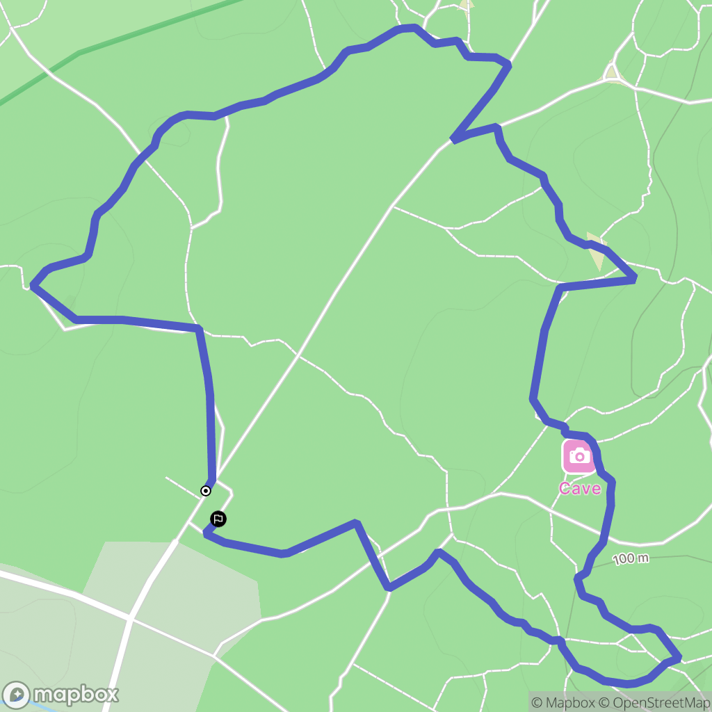 Le Vaudoué : carte du parcours de randonnée - France