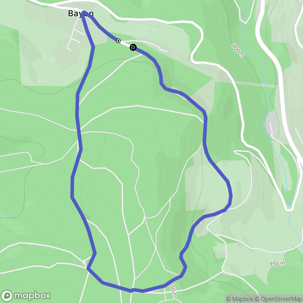 Planfoy : carte du parcours de randonnée - France