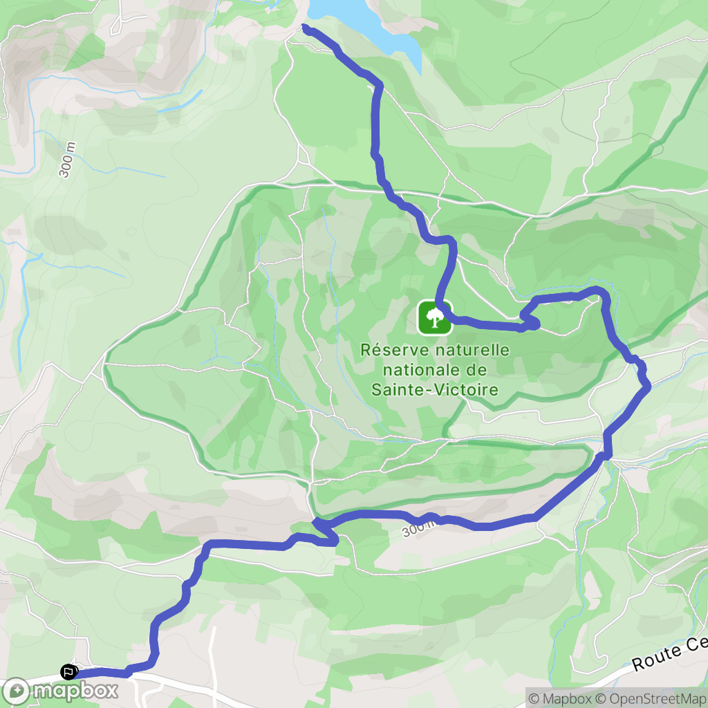Le Tholonet : carte du parcours de randonnée - France