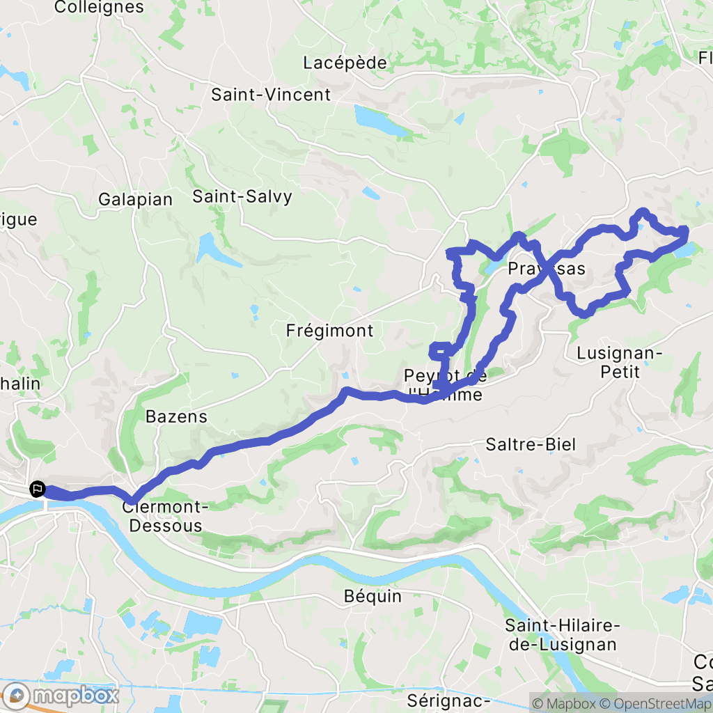 Port-Sainte-Marie : carte du parcours de randonnée - France