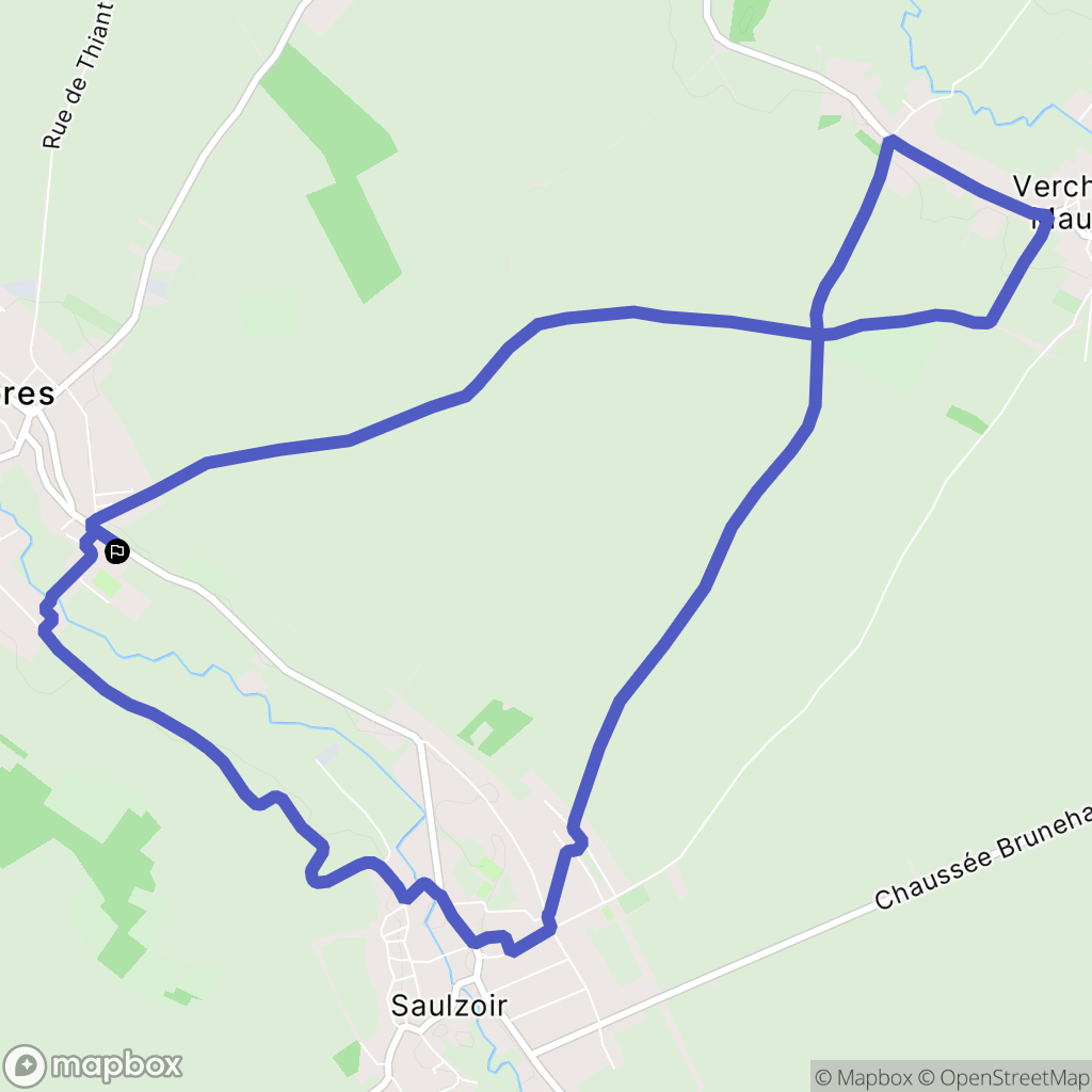 Haspres : carte du parcours de randonnée - France