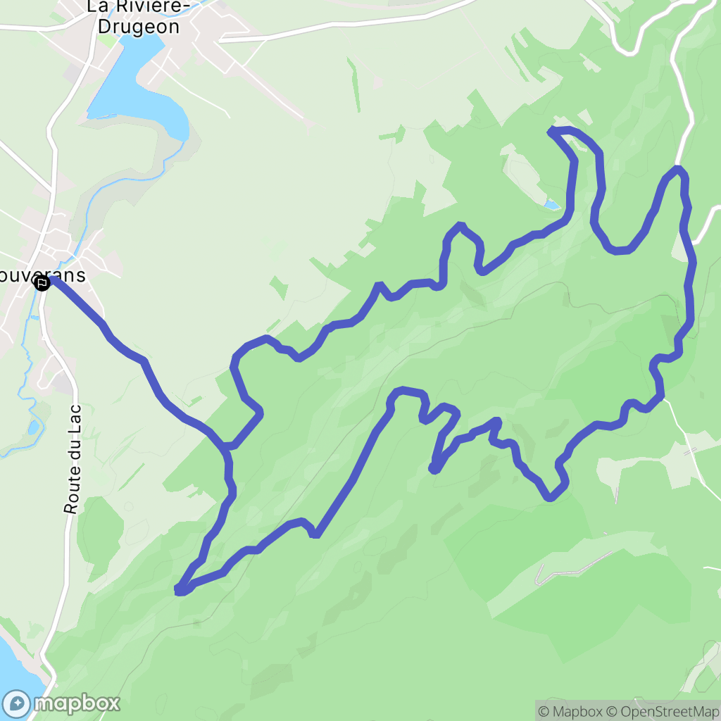 Bouverans : carte du parcours de randonnée - France