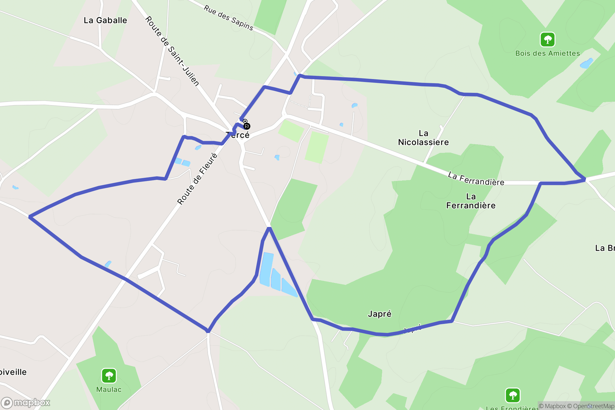 Tercé: routekaart voor buitenactiviteiten - France