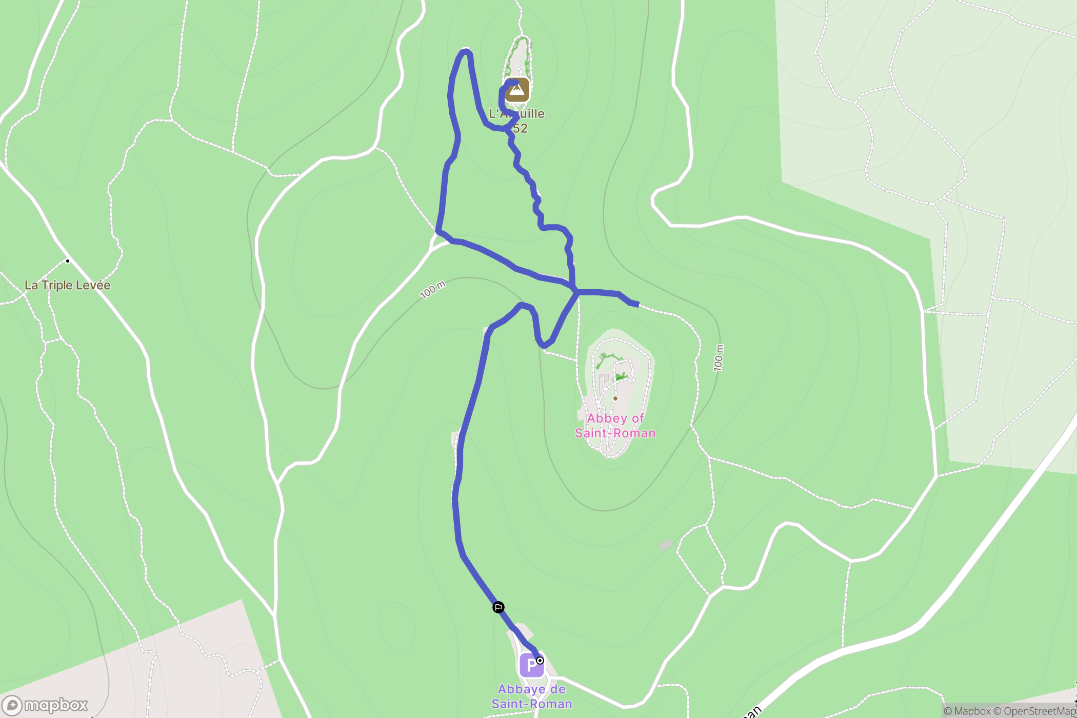 Beaucaire : carte du parcours de randonnée - France