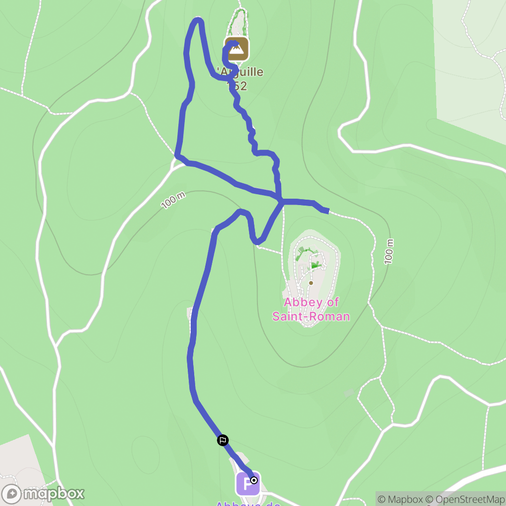 Beaucaire : carte du parcours de randonnée - France