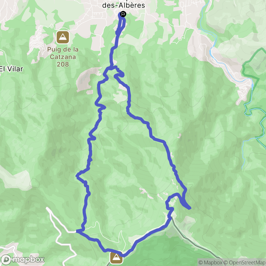 Laroque-des-Albères : carte du parcours de randonnée - France