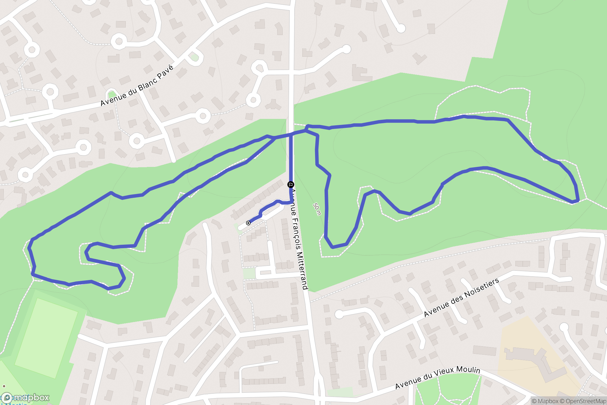 Les Pins, Etaples : carte du parcours de randonnée - France