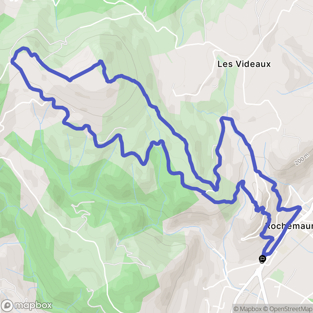 Rochemaure : carte du parcours de randonnée - France