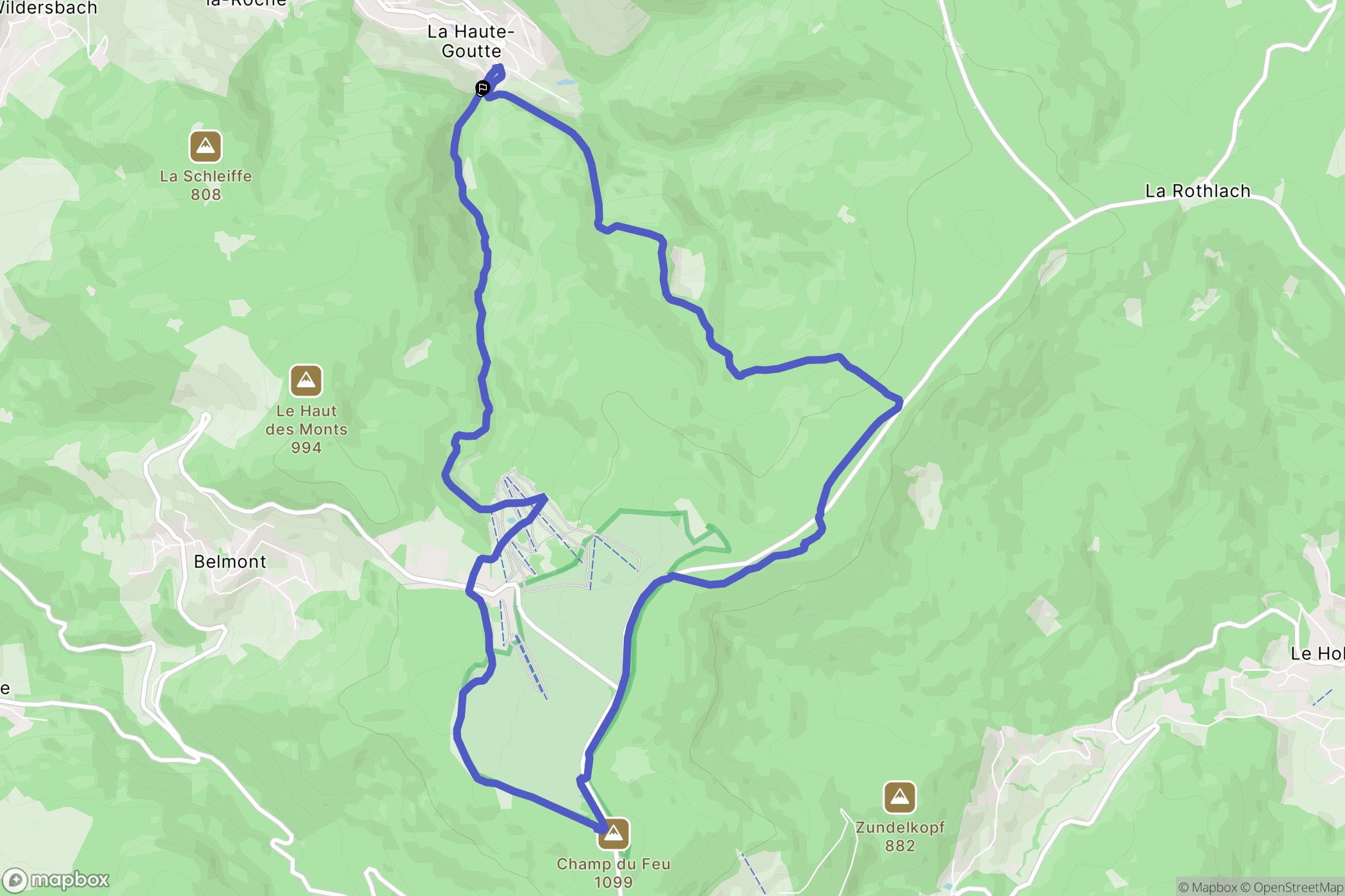 Natzwiller : carte du parcours de randonnée - France