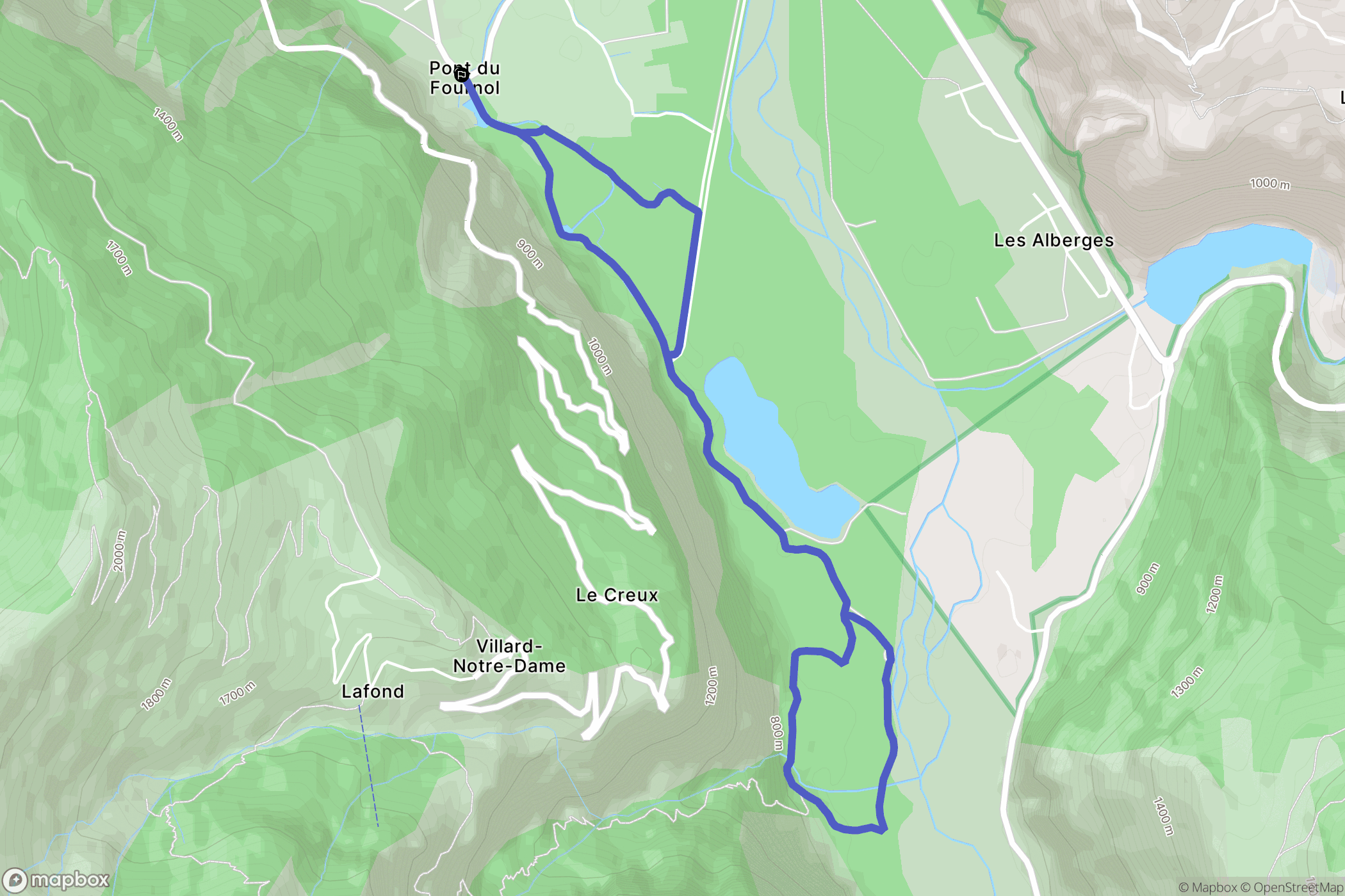 Le Bourg-d'Oisans: routekaart voor buitenactiviteiten - France