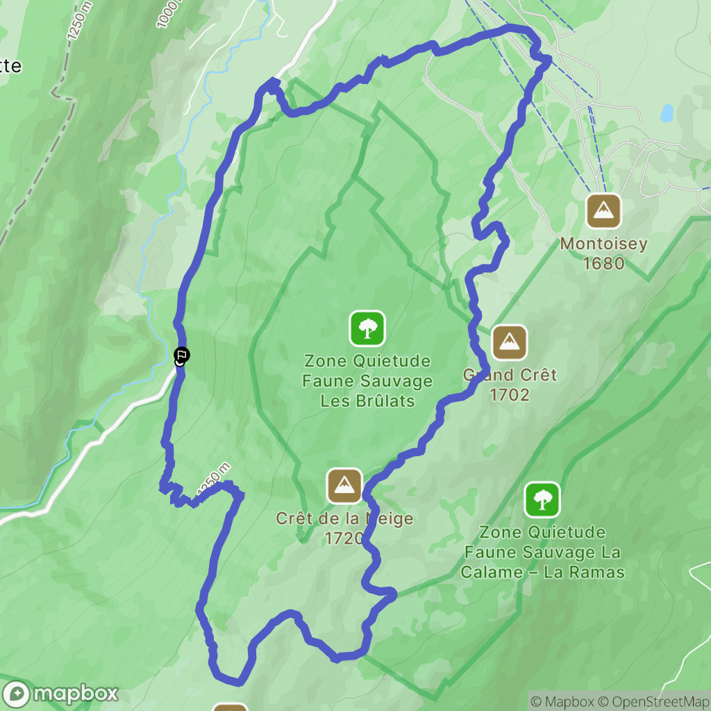 Lélex : carte du parcours de randonnée - France