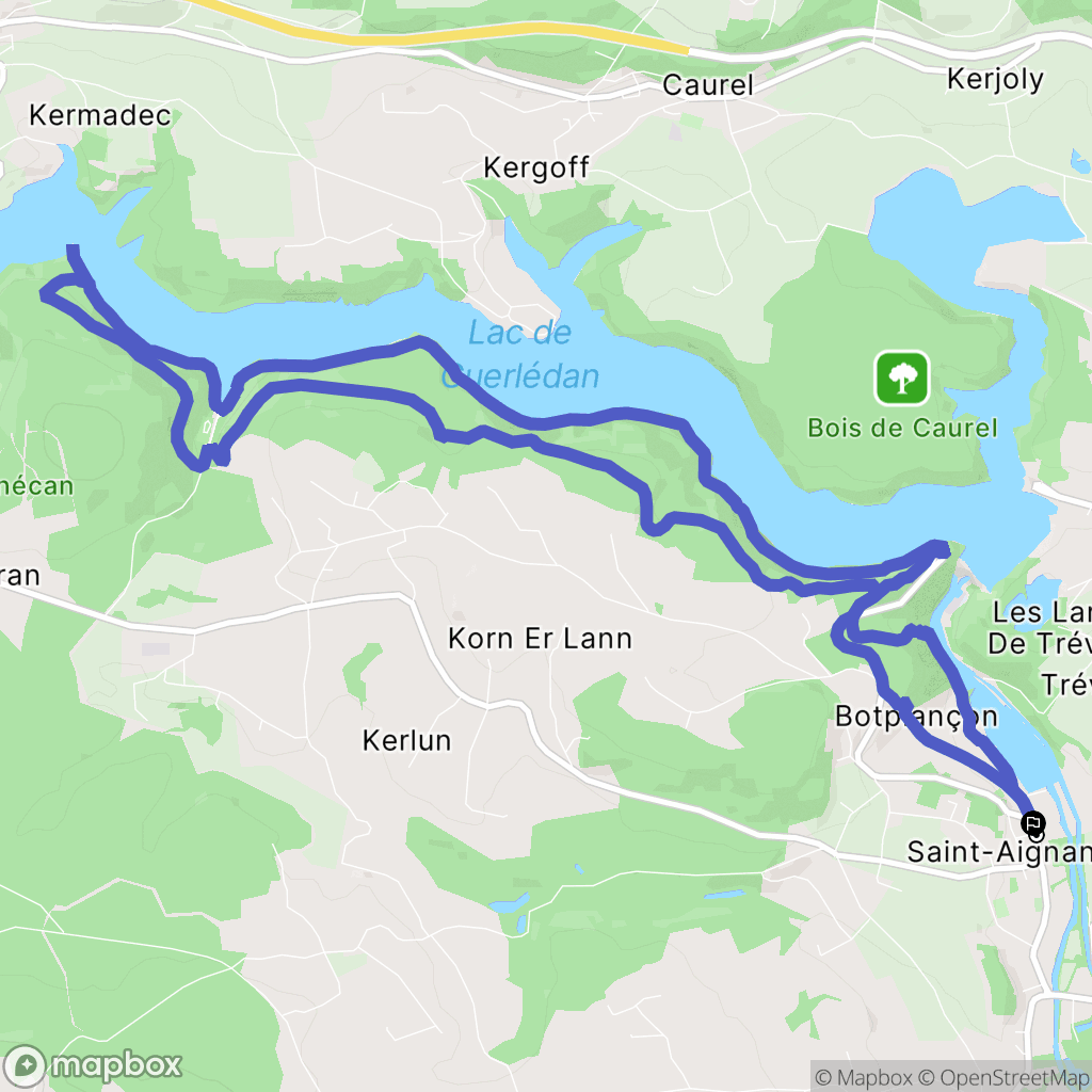 Saint-Aignan : carte du parcours de randonnée - France