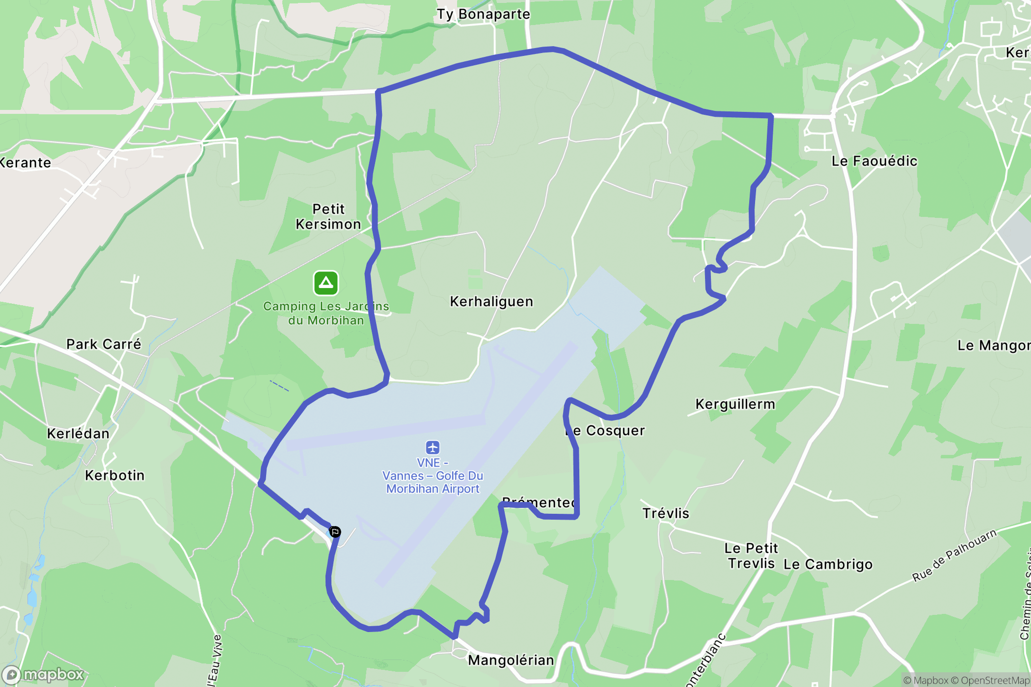 Monterblanc : carte du parcours de randonnée - France
