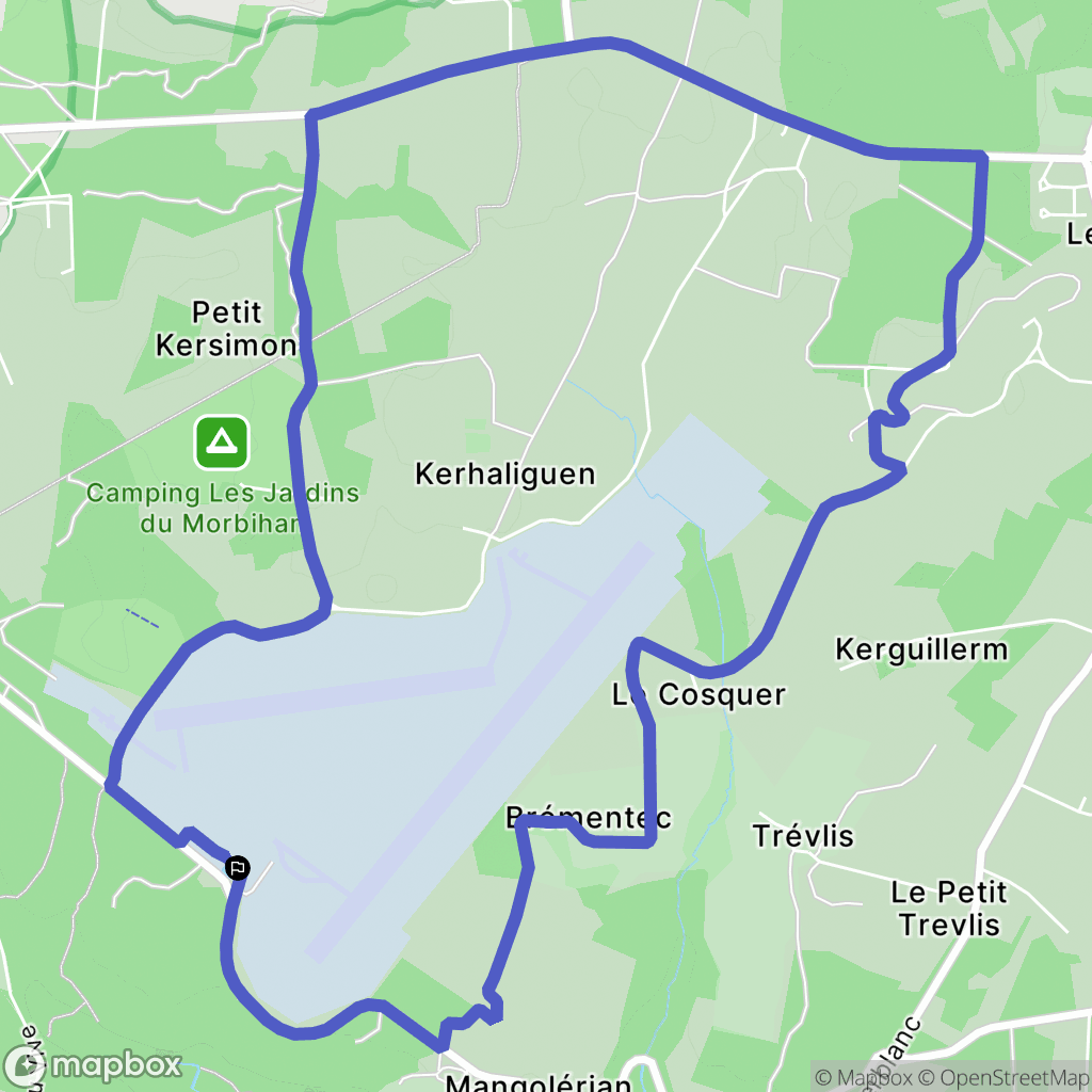 Monterblanc : carte du parcours de randonnée - France