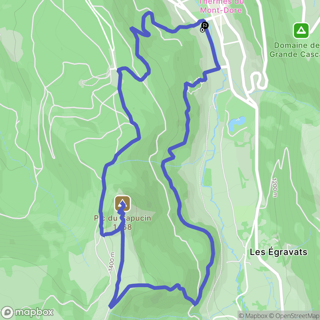 Mont-Dore : carte du parcours de randonnée - France
