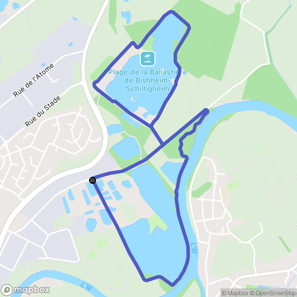 Hœnheim : carte du parcours de randonnée - France