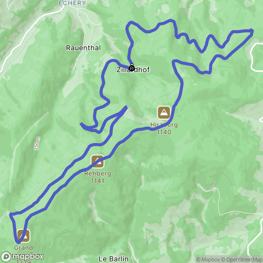 Sainte-Marie-aux-Mines : carte du parcours de randonnée - France