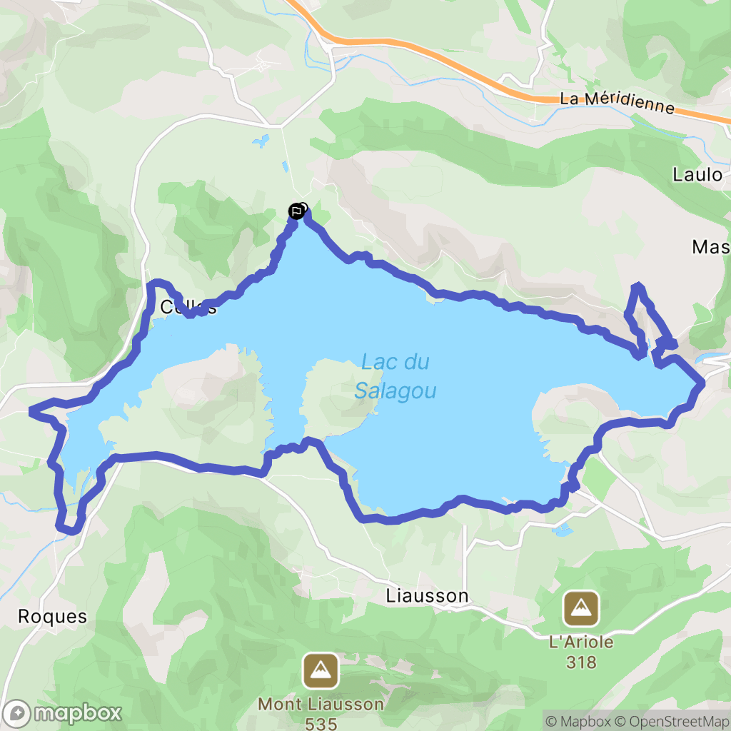 Celles : carte du parcours de randonnée - France