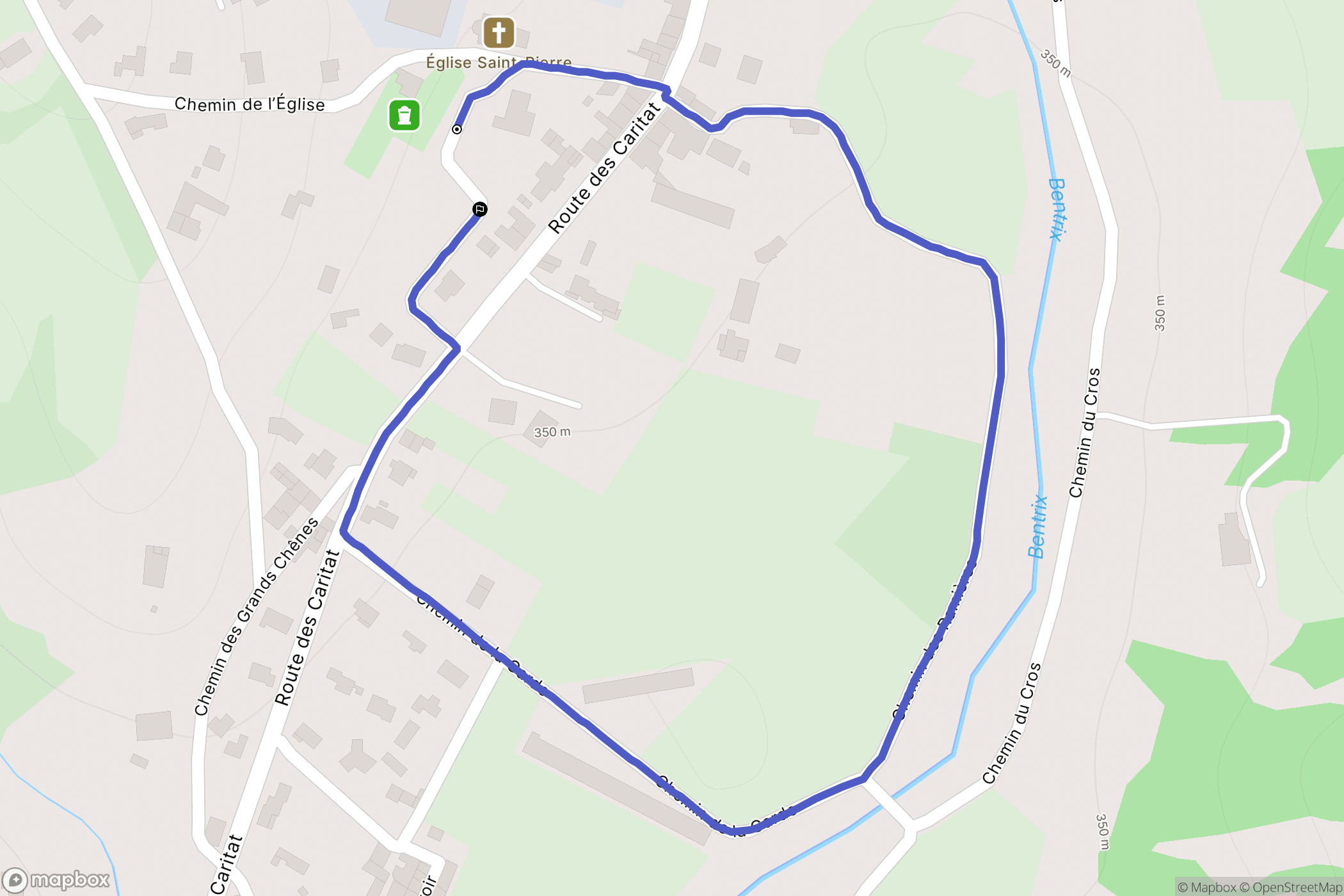Condorcet : carte du parcours de randonnée - France