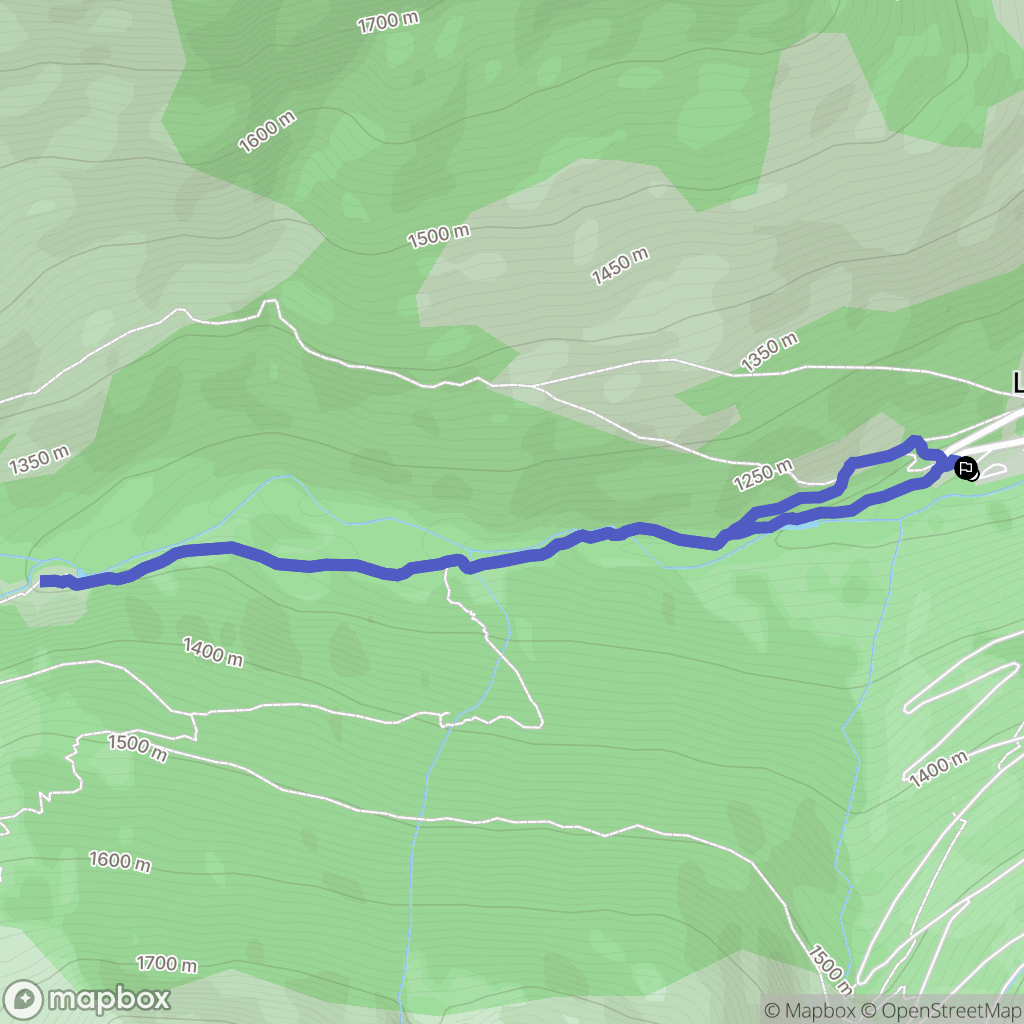 Auzat : carte du parcours de randonnée - France
