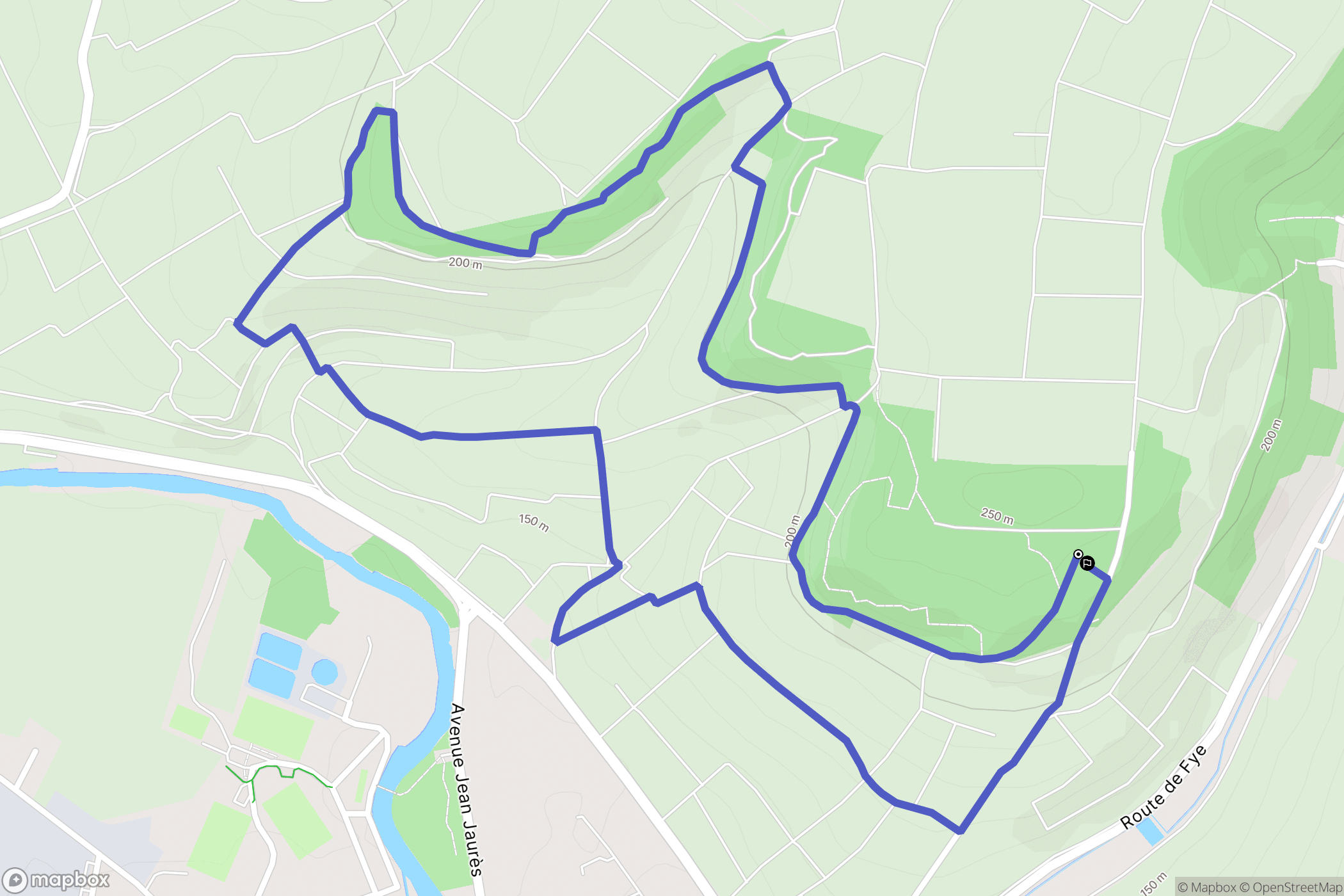 Chablis : carte du parcours de randonnée - France