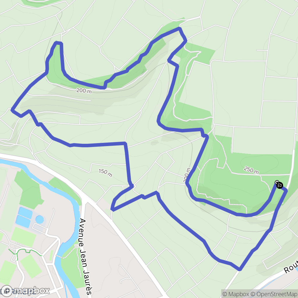 Chablis : carte du parcours de randonnée - France