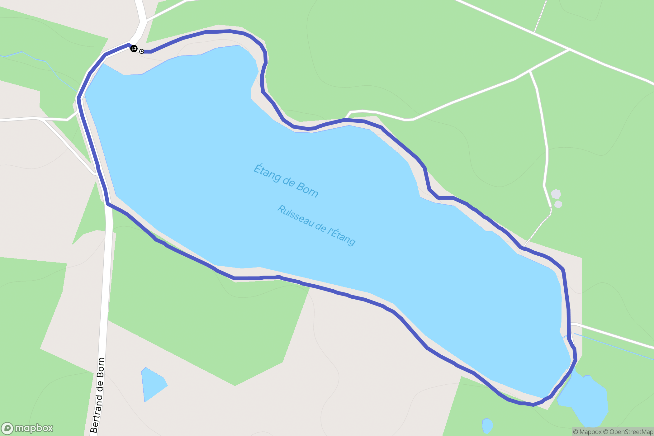 Salagnac : carte du parcours de randonnée - France