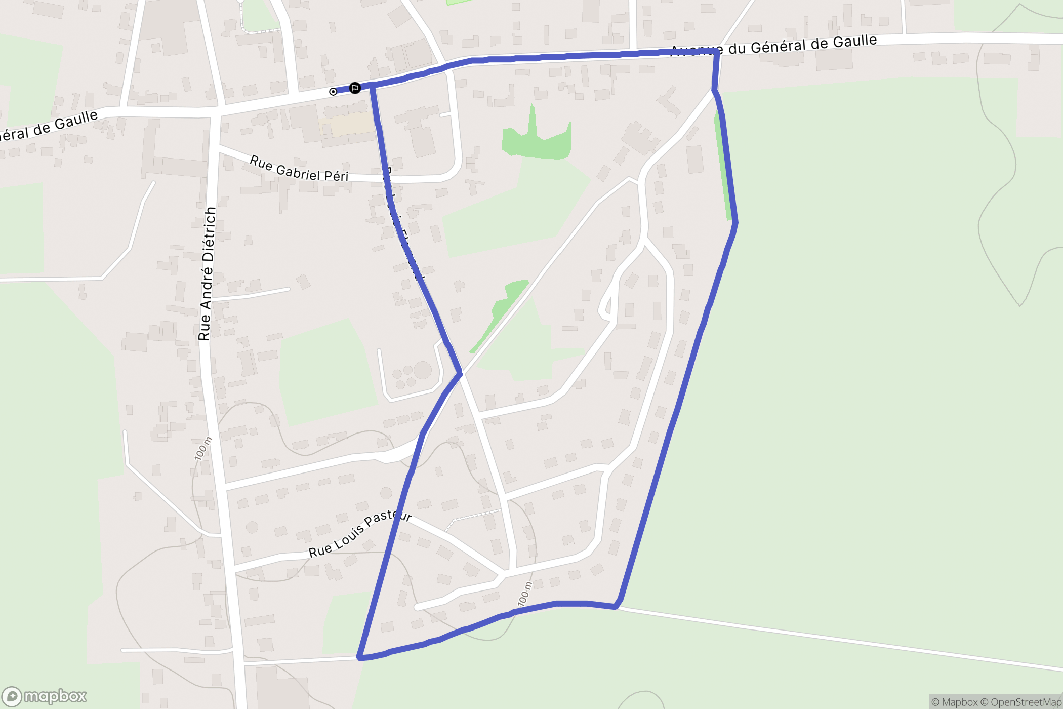 Etreillers : carte du parcours de randonnée - France