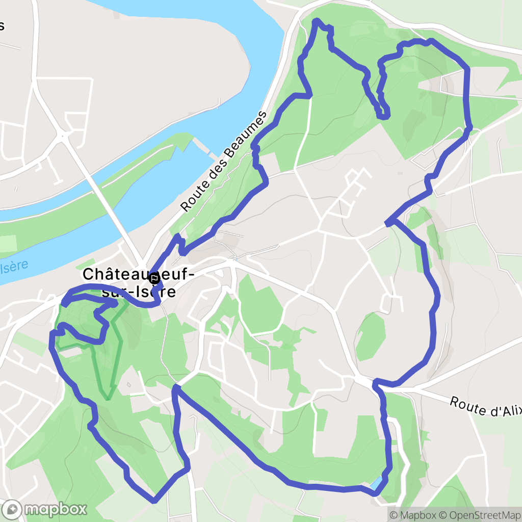 Châteauneuf-sur-Isère : carte du parcours de randonnée - France