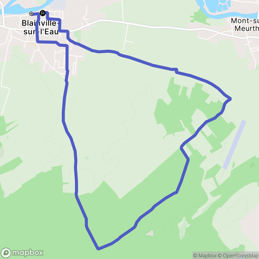Blainville-sur-l'Eau : carte du parcours de randonnée - France