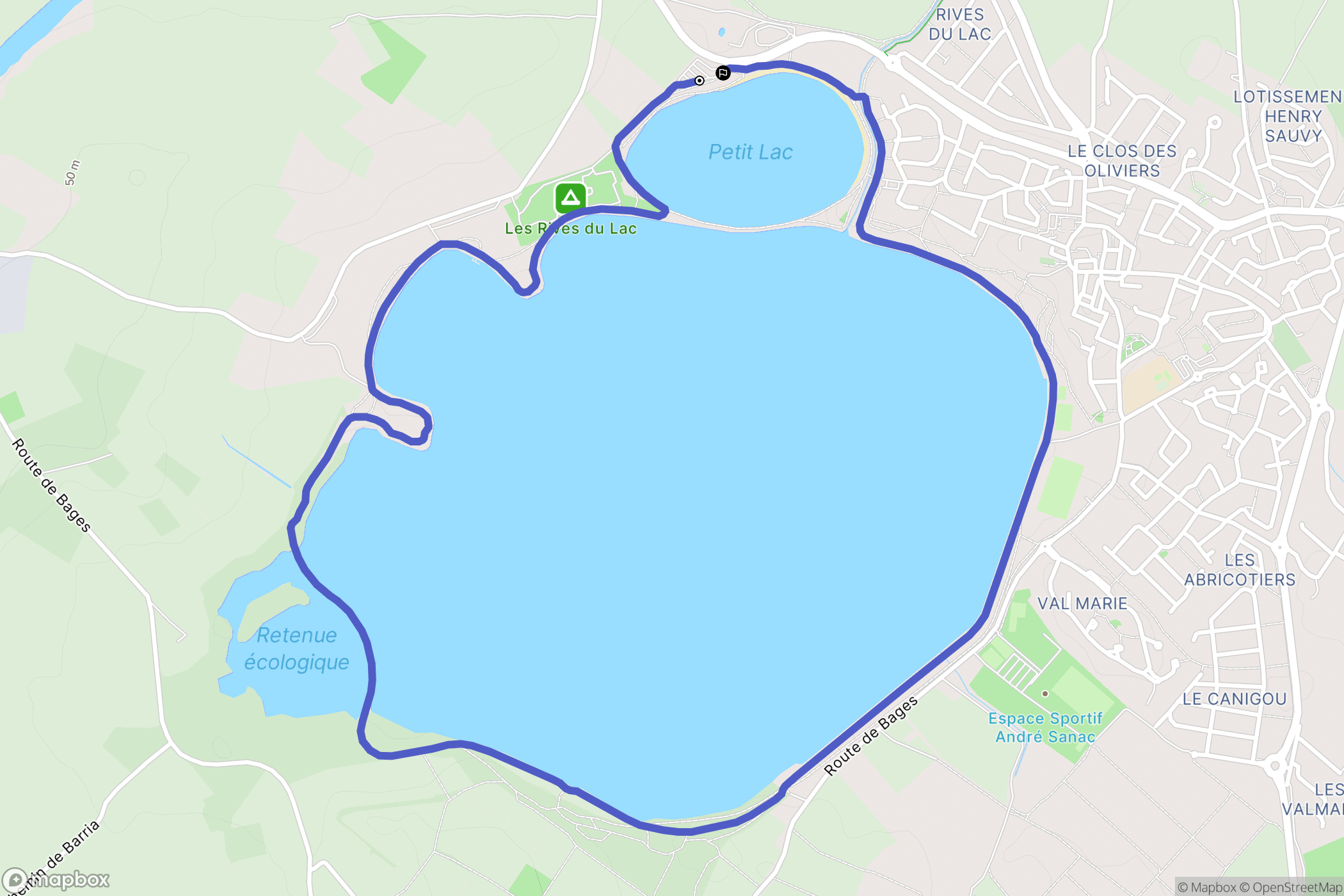 Villeneuve -de-la-Raho : carte du parcours de randonnée - France