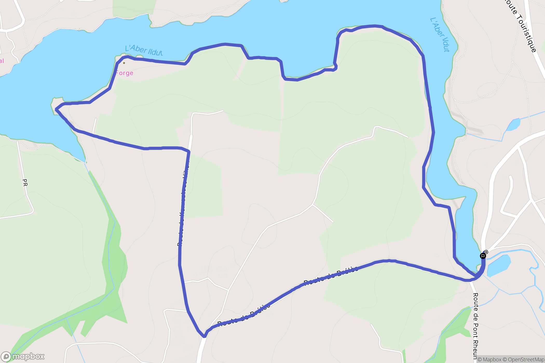 Plouarzel : carte du parcours de randonnée - France