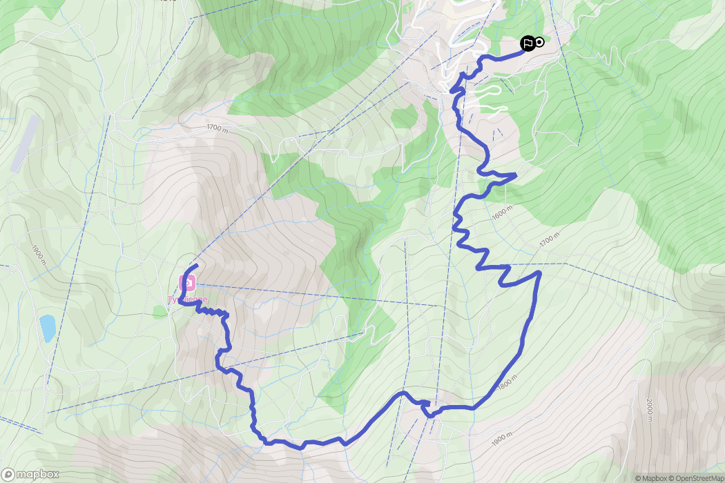 Les Avanchers-Valmorel : carte du parcours de randonnée - France