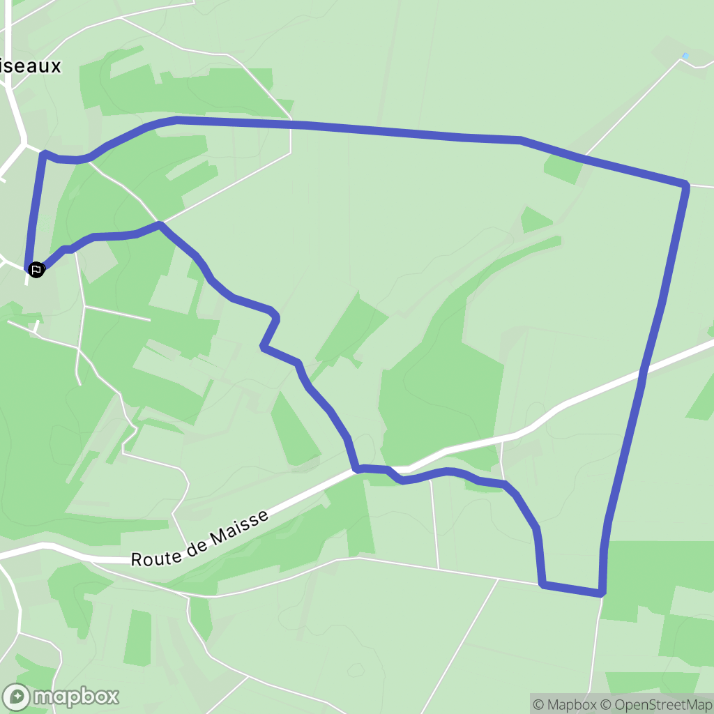 Valpuiseaux : carte du parcours de randonnée - France