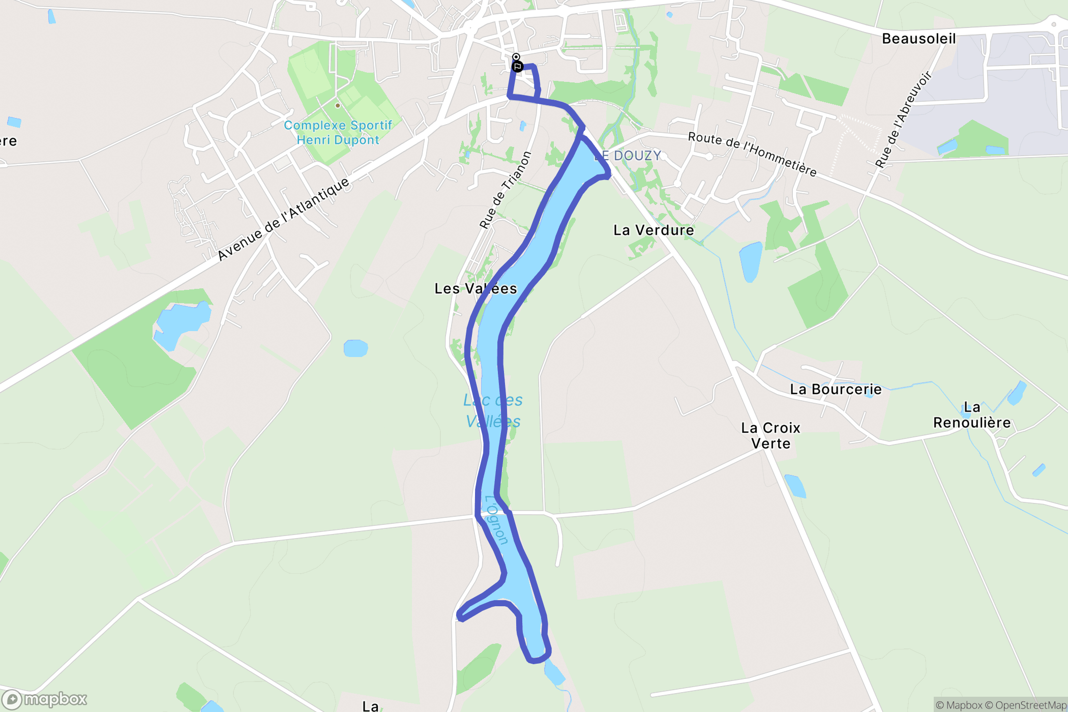 Vieillevigne : carte du parcours de randonnée - France
