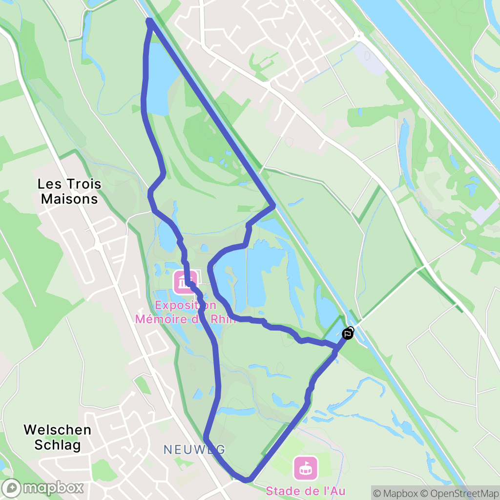 Saint-Louis : carte du parcours de randonnée - France